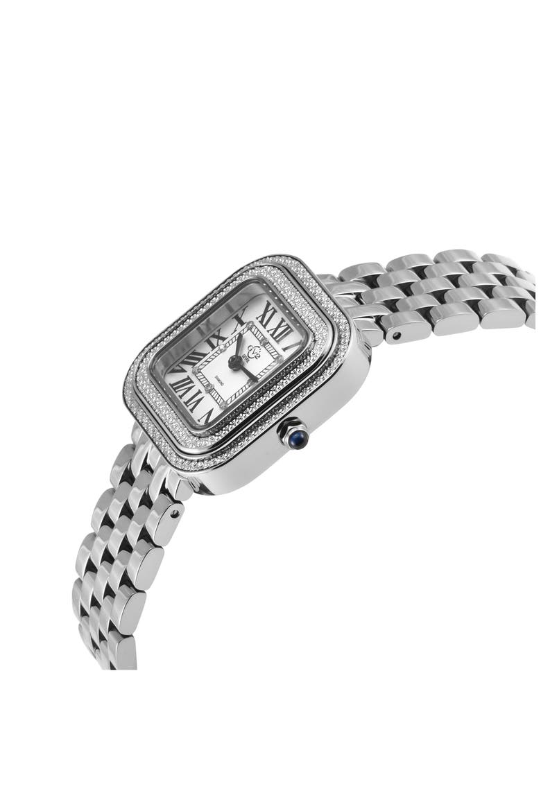 Bellagio Diamond Swiss Bracelet Watch, 30mm, Alternate, color, SILVER