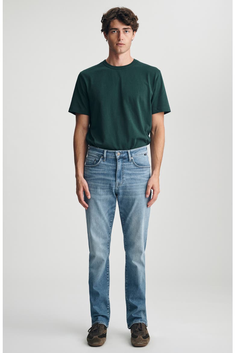 Zach Straight Leg Organic Cotton Jeans, Alternate, color, MID BRUSHED ORGANIC