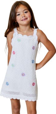 Design History Kids' Flower Open Knit Dress