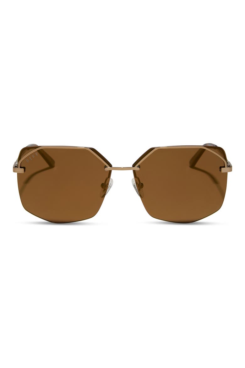 Bree 62mm Square Sunglasses, Main, color, COPPER METAL/ COPPER