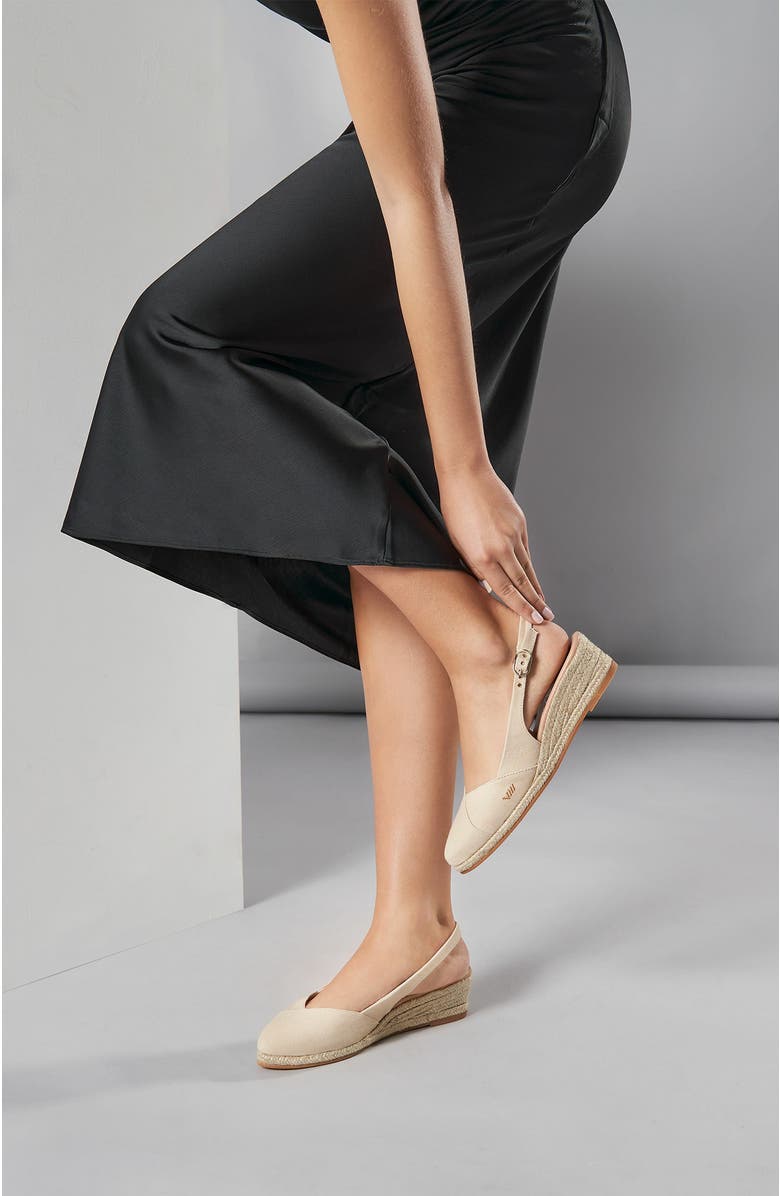 VISCATA Premia Canvas Espadrille Wedges, Alternate, color, Beige