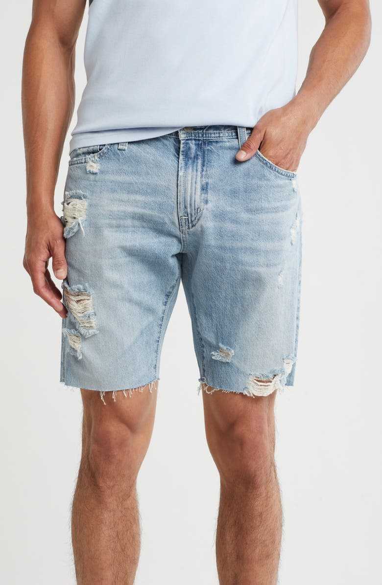 AG Tellis Distressed Modern Slim Denim Jorts, Main, color,