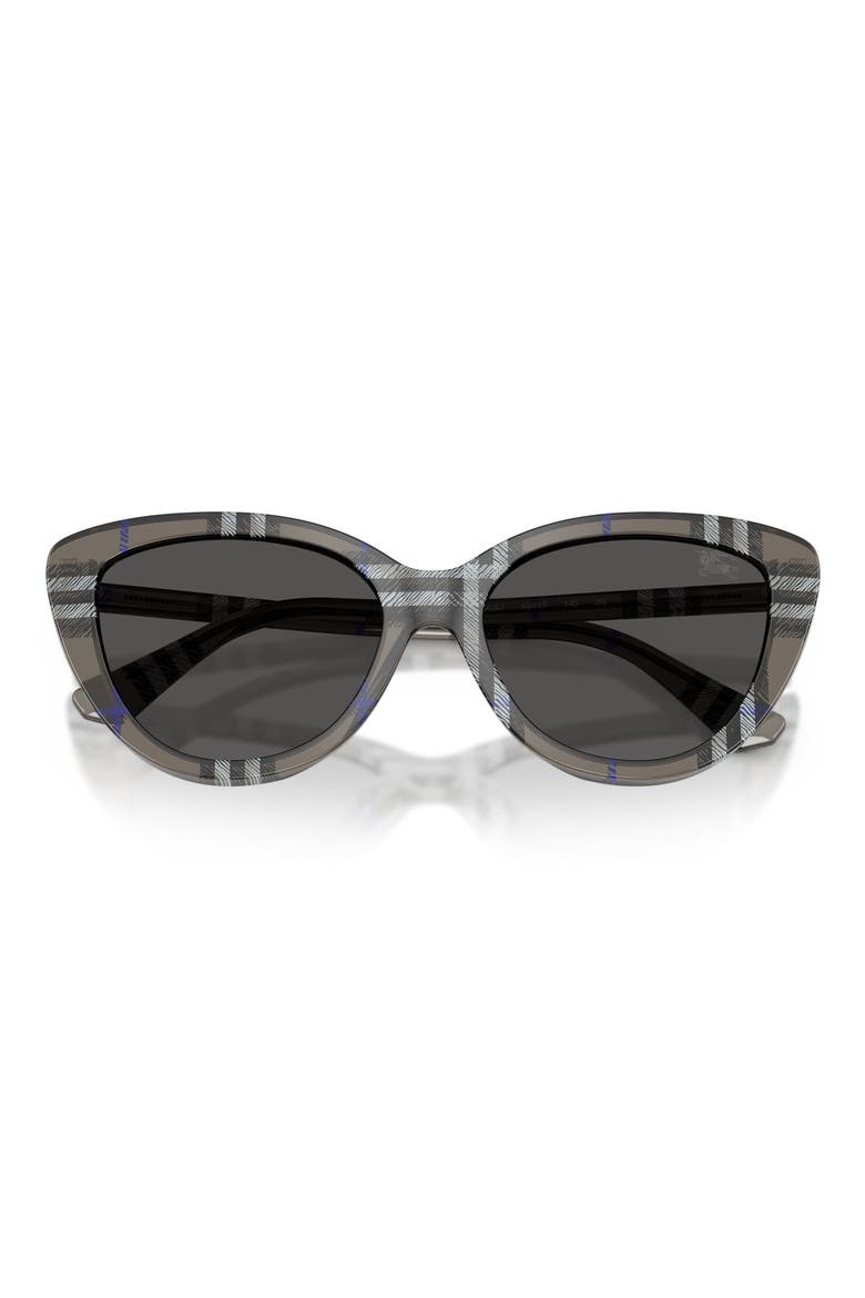 55mm Cat Eye Sunglasses, Alternate, color, DARK GREY