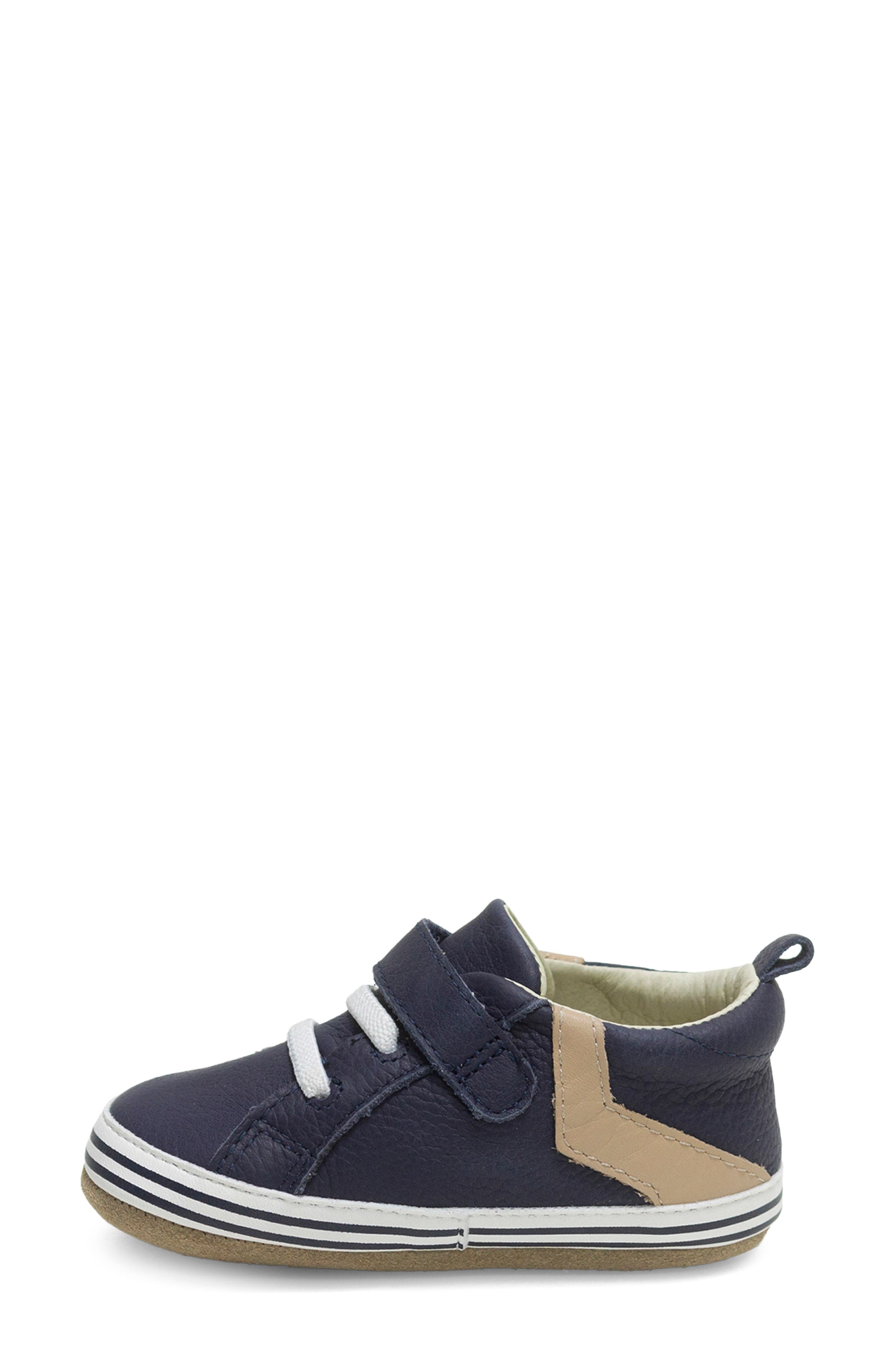 Robeez<sup>®</sup> Adam Leather Sneaker, Alternate, color, Navy