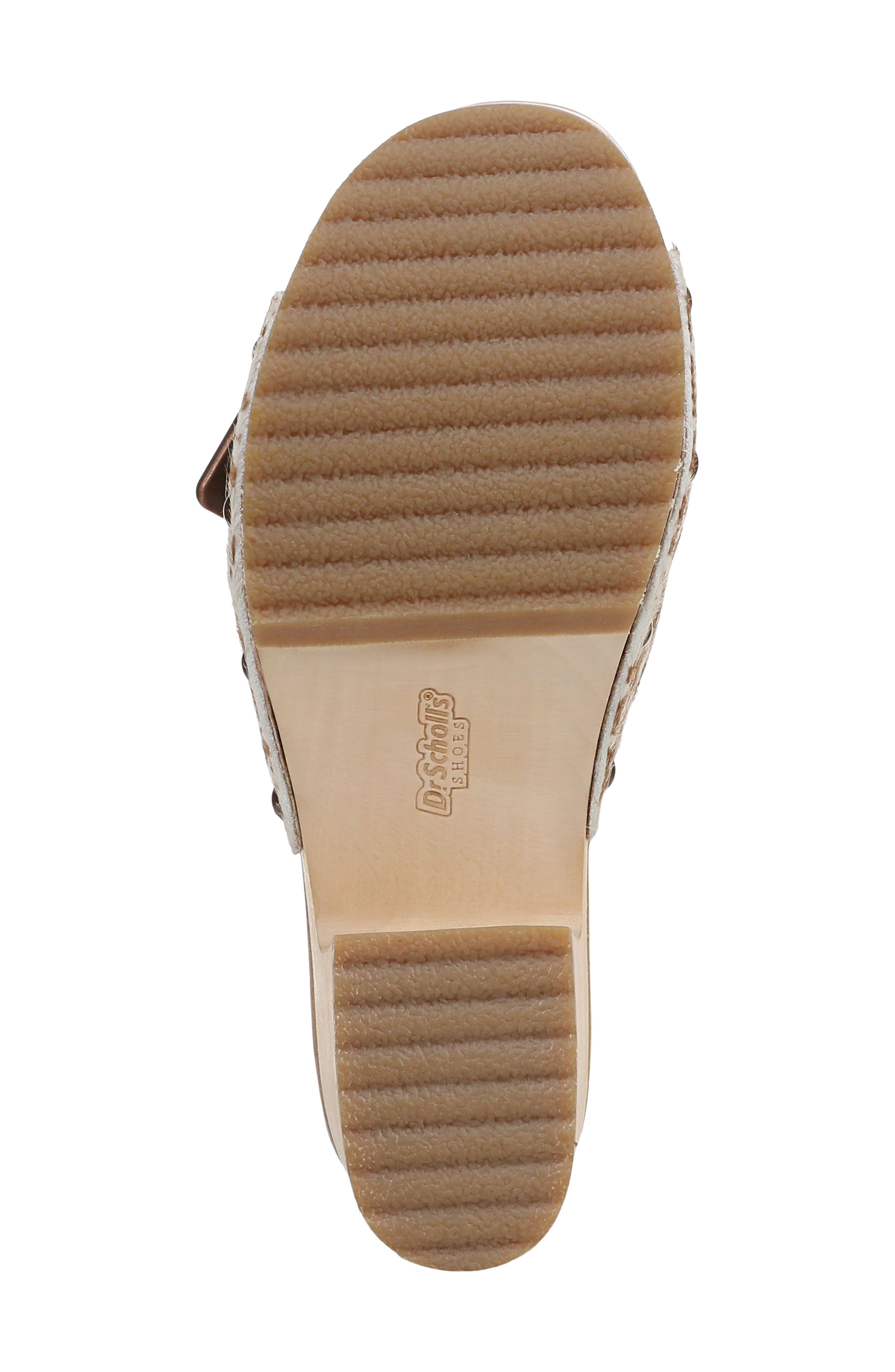 Dr. Scholl's Original Rodeo Platform Slide Sandal, Alternate, color, Tan Calf Hair