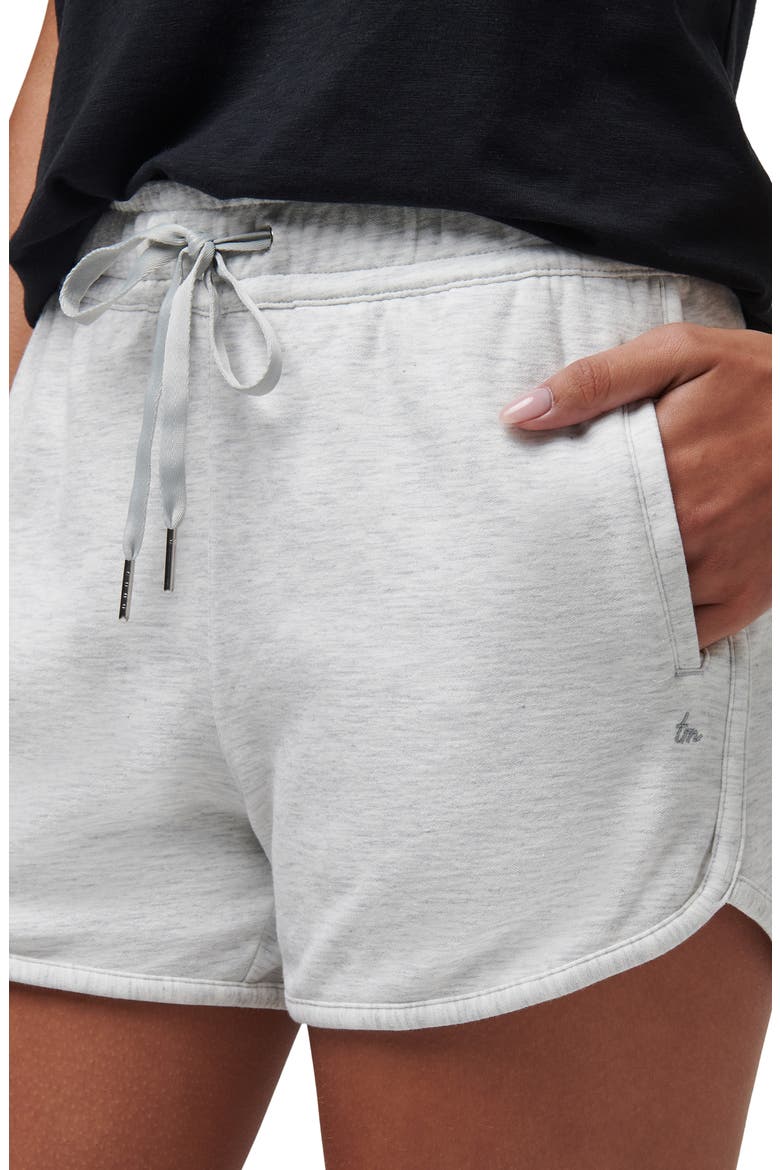Cloud Drawstring Fleece Shorts, Alternate, color, HEATHER LIGHT GREY