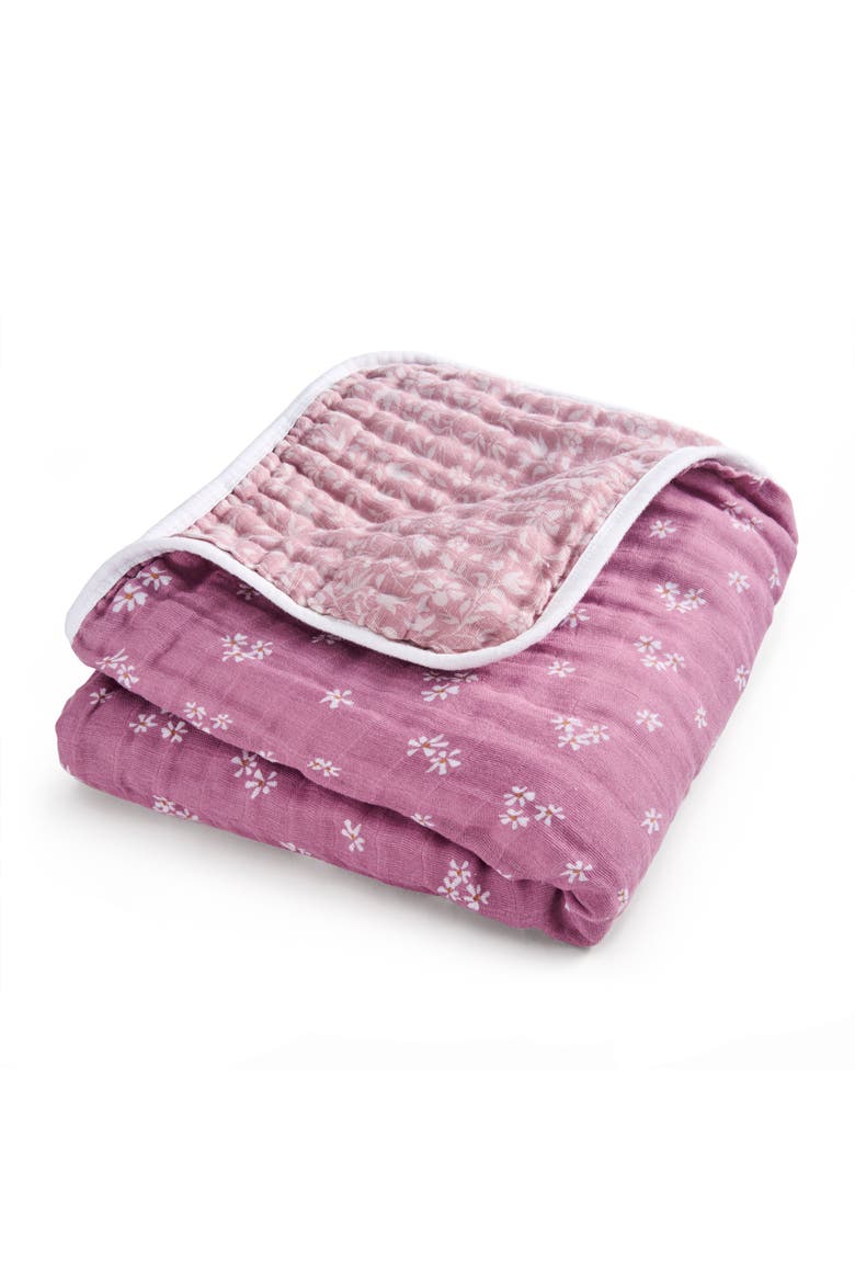Boutique 100% Organic Cotton Muslin Baby Blanket, Main, color, Heritage Floral