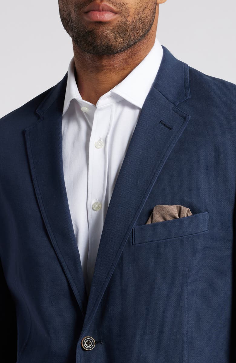 Johnston & Murphy Washed Stretch Cotton Sport Coat, Alternate, color, Navy