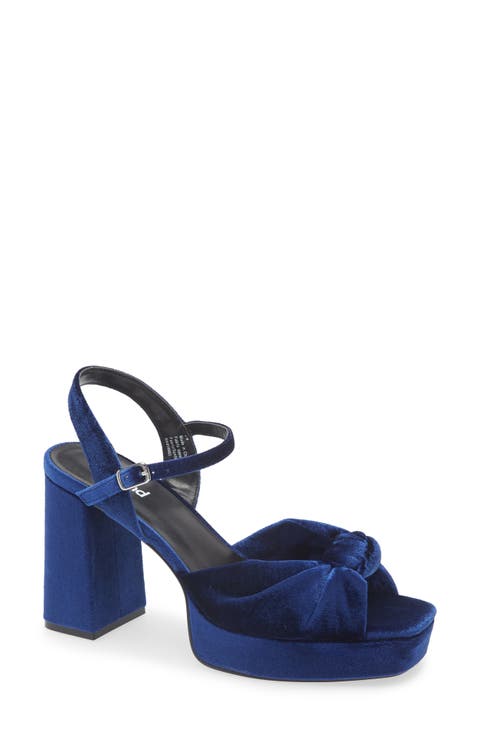 Pamela Velvet Platform Sandal (Women)