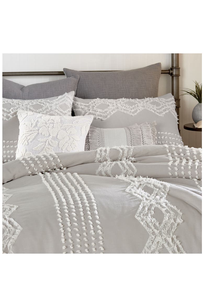 Cut Geo Comforter & Sham Set, Alternate, color, GREY