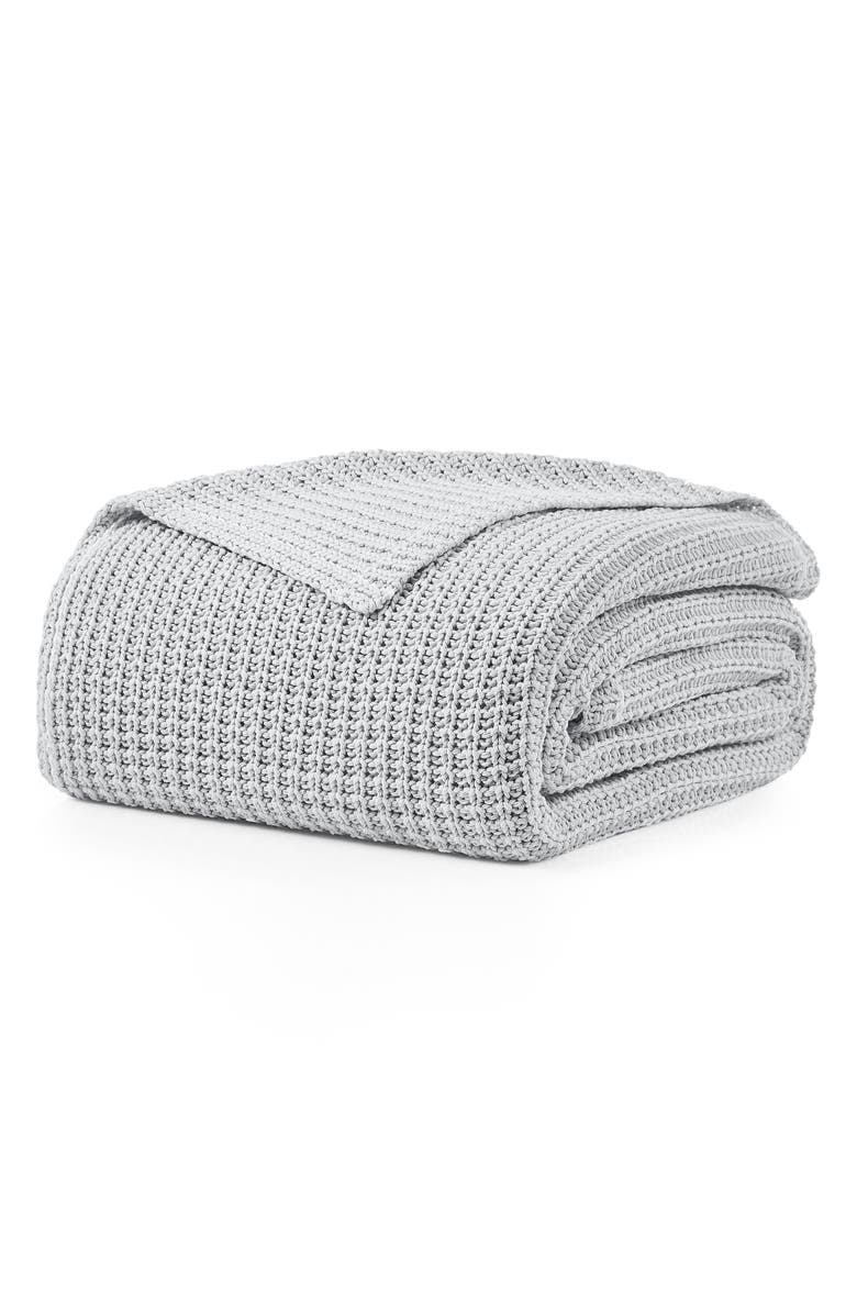 UGG<sup>®</sup> Luna Knit Throw Blanket, Main, color, Stone