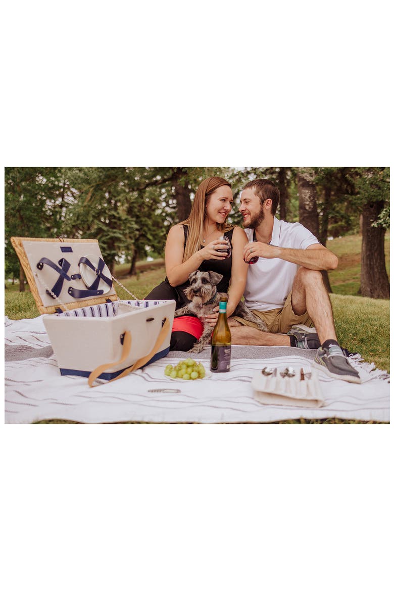 Boardwalk Picnic for 4 Basket Set, Alternate, color, BEIGE