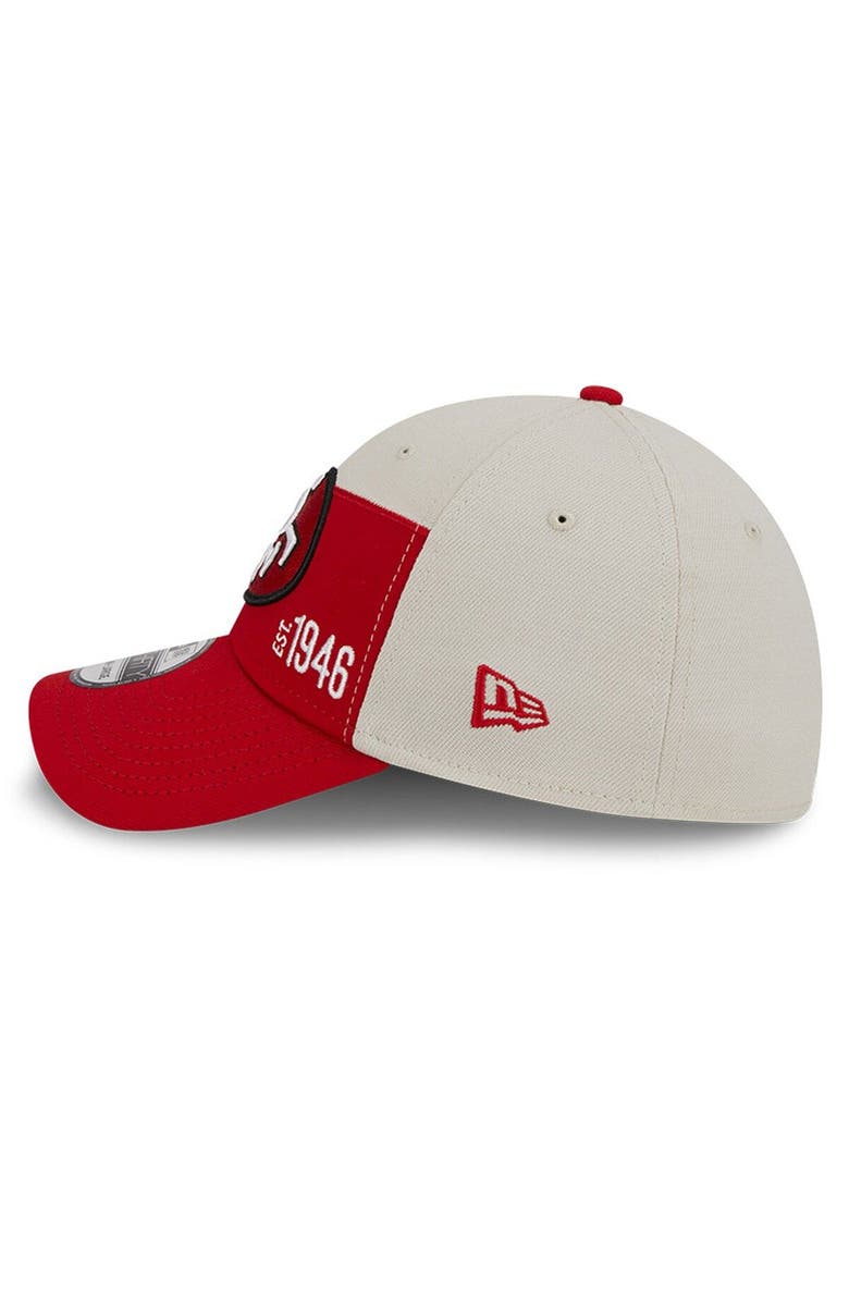 New Era Men's New Era Cream/Scarlet San Francisco 49ers 2023 Sideline Historic 39THIRTY Flex Hat, Alternate, color,