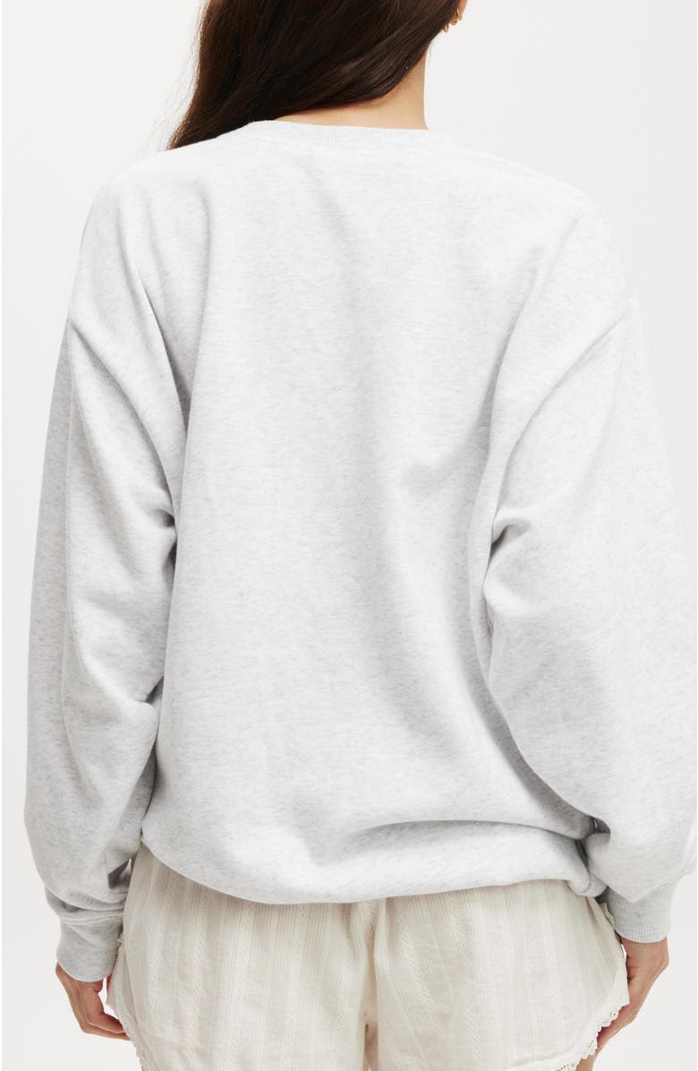 COTTON ON BODY Women's Novelty Sleep Fleece, Alternate, color, Grey Marle Candy Cane Bow