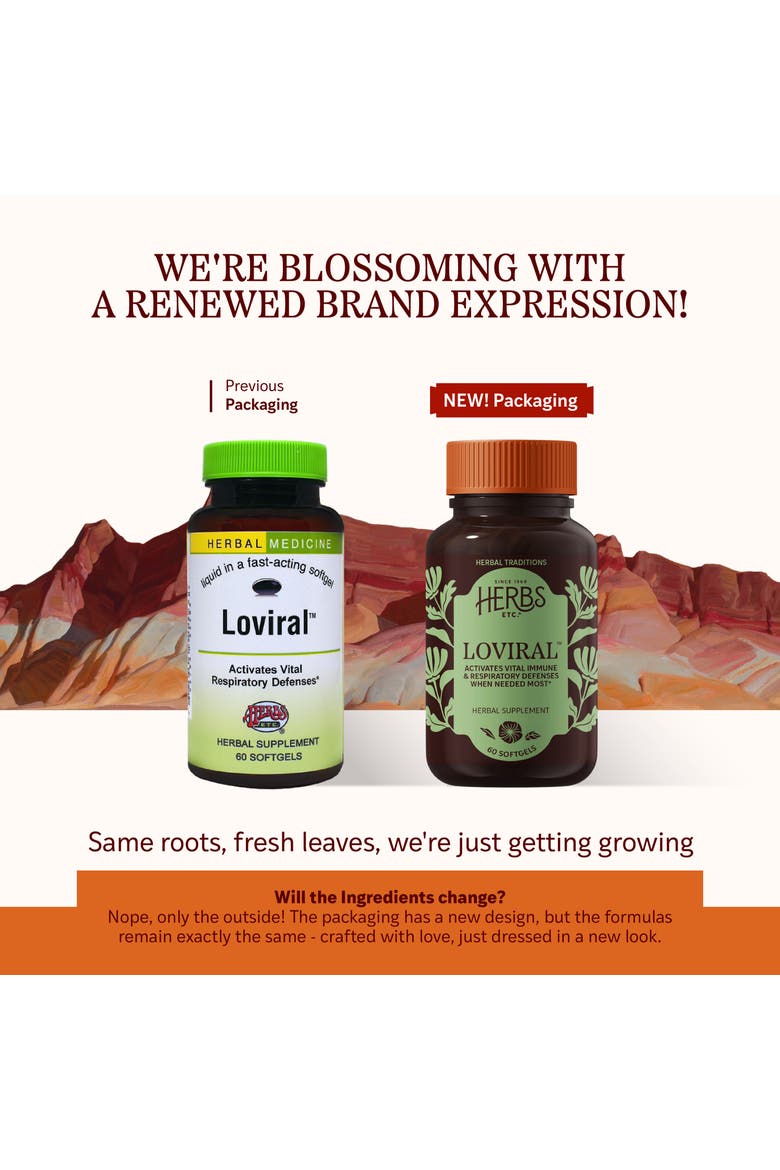 Loviral - Lung Health Supplement for Respiratory Defense & Support - Herbal Supplement with Lomatium, Pelargonium & OSHA - Gluten-Free - 60 Softgels, Alternate, color, No Color