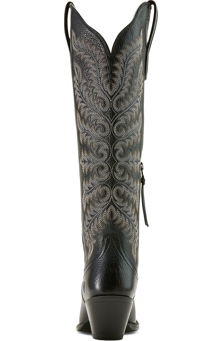 Ariat Helena Cowboy Boot, Alternate, color, Black Deertan