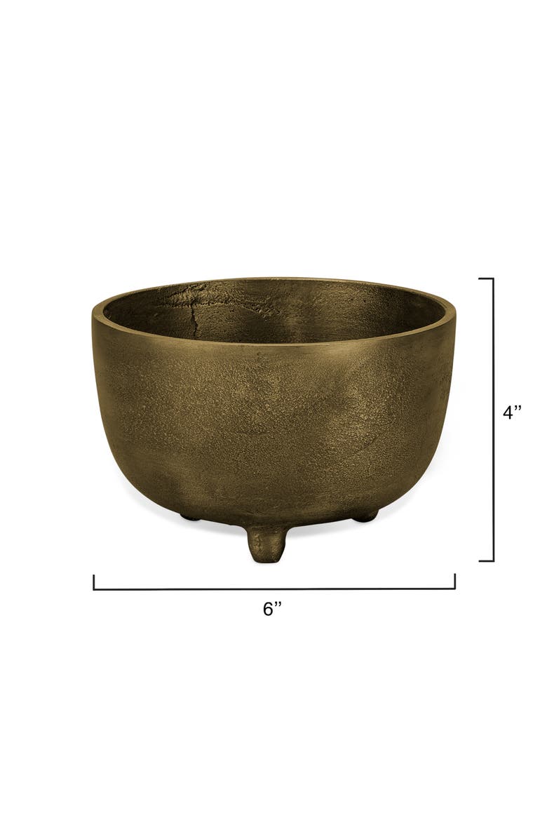 JAMIE YOUNG Relic Metal Small Footed Decorative Bowl, Alternate, color, Antique Brass