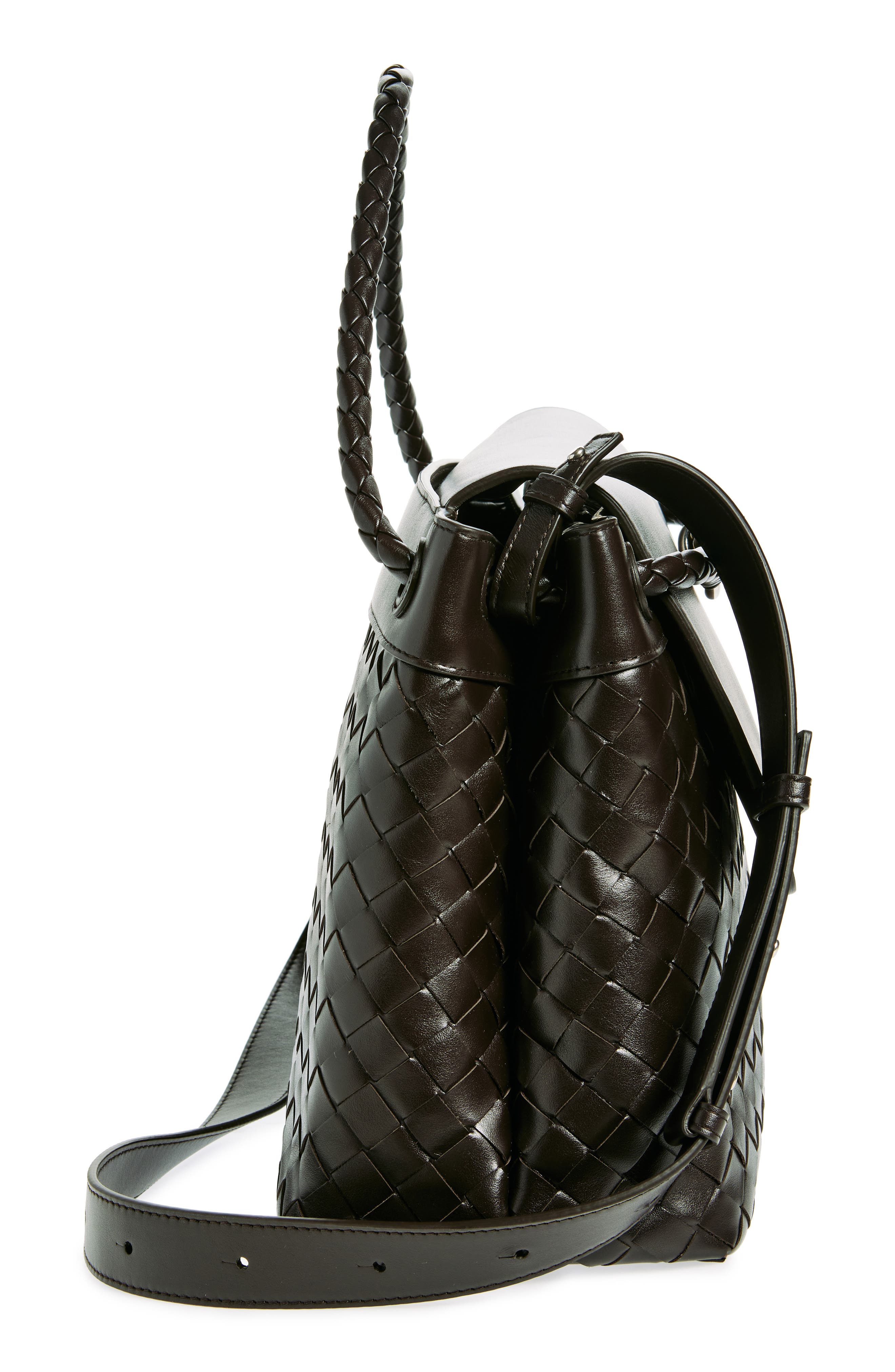 Bottega Veneta Medium Andiamo Leather Messenger Bag, Alternate, color, 