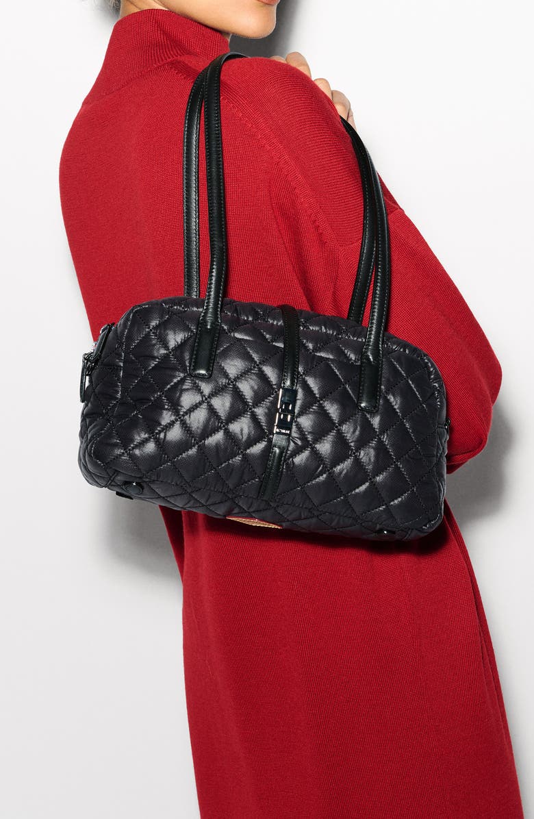 MZ Wallace Astor Quilted Nylon Satchel, Alternate, color,