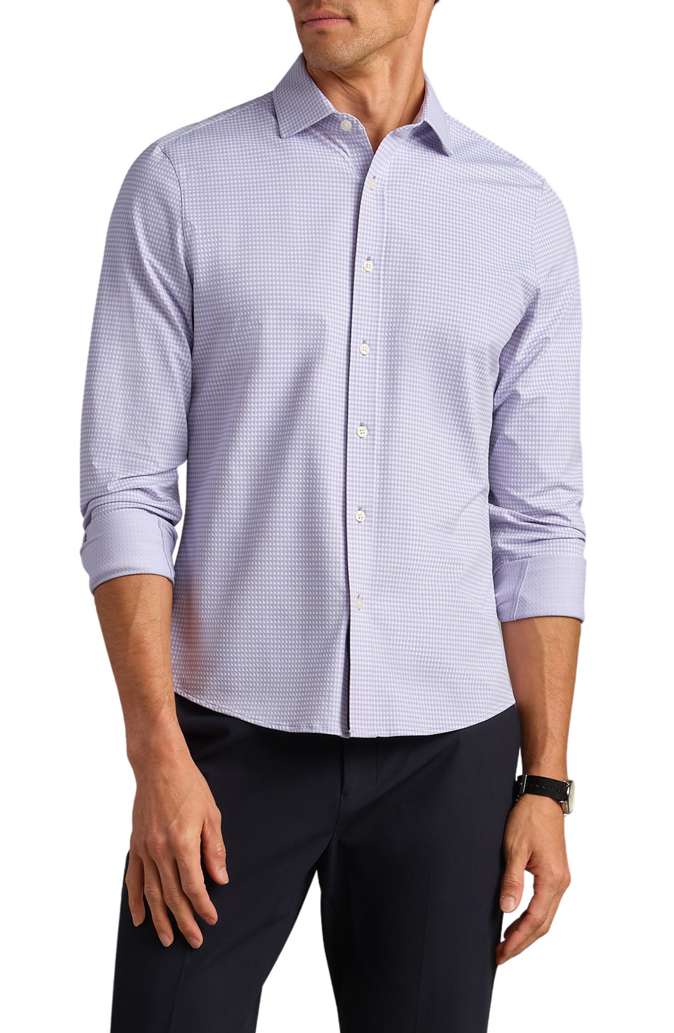 Commuter Slim Fit Performance Button-Up Shirt - image 5