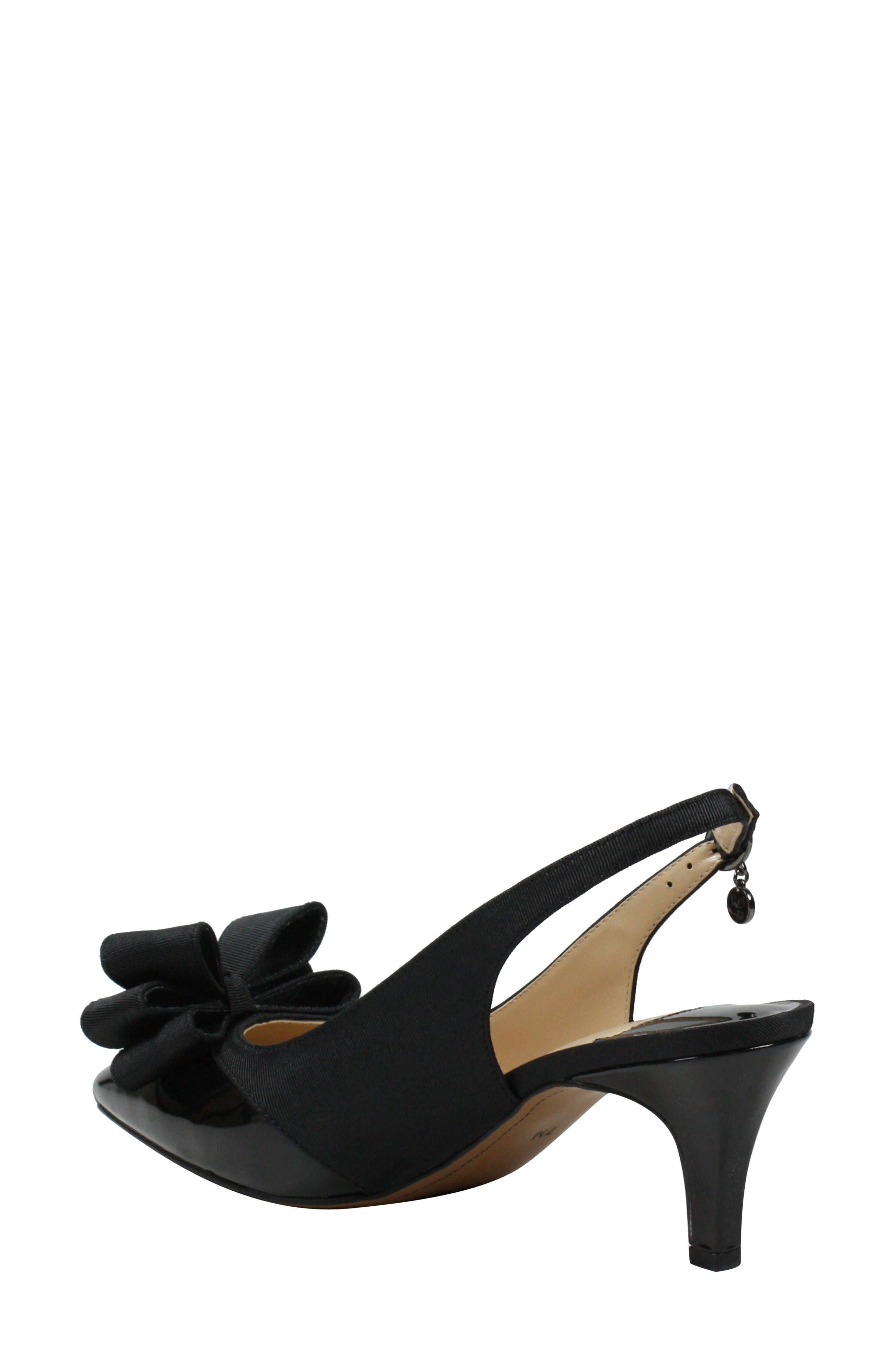 J. Reneé Gabino Slingback Pump, Alternate, color, Black/ Black Fabric