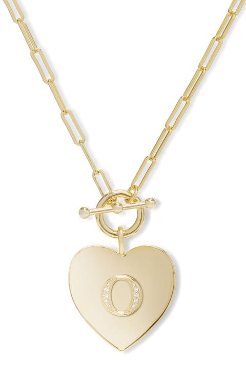 Love Letters Initial Heart Medallion Necklace