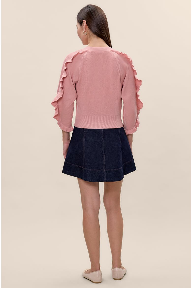 Kaia Knit Cardigan, Alternate, color, Tearose