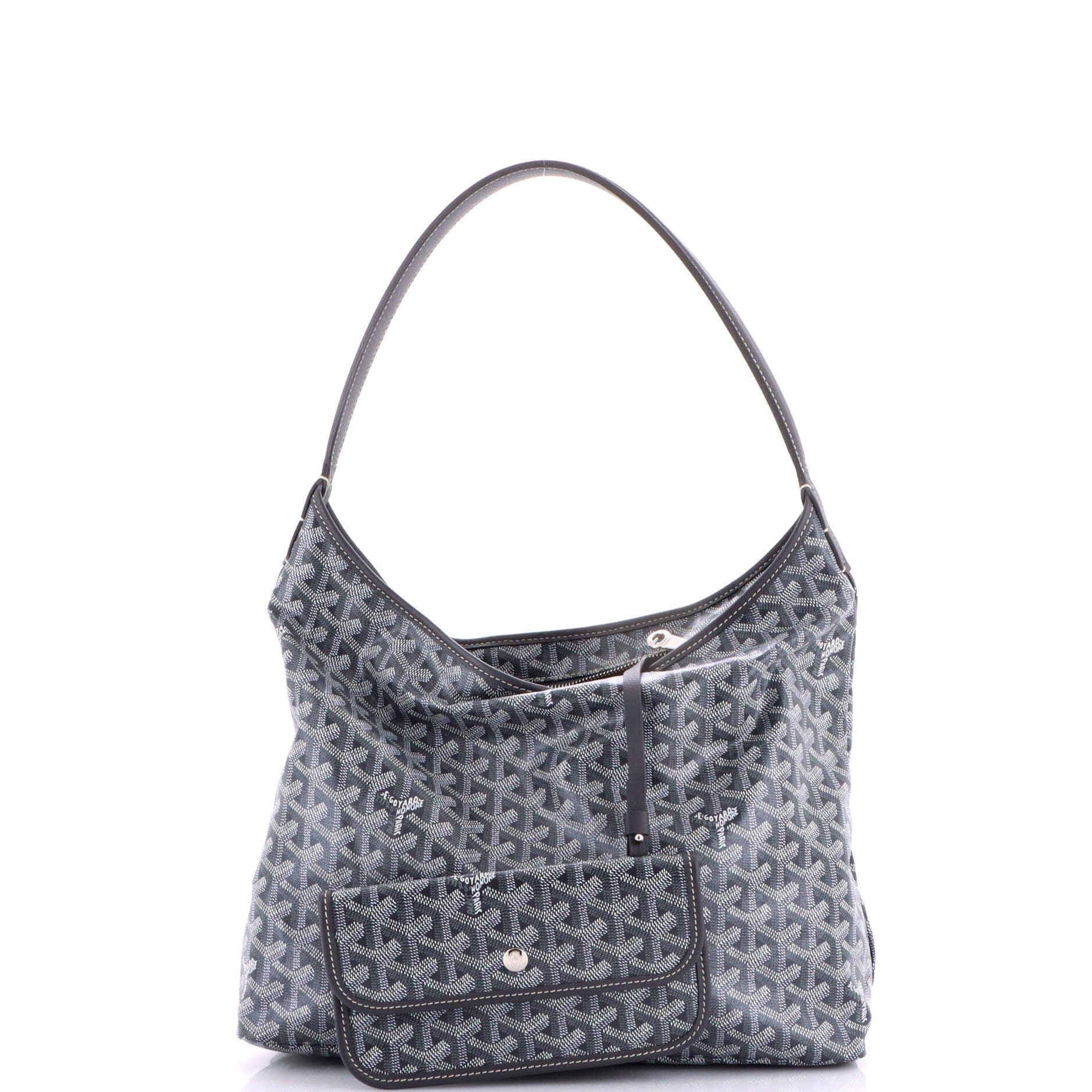 Pre-Owned Goyard Boheme Hobo Coated Canvas, Alternate, color, Gray