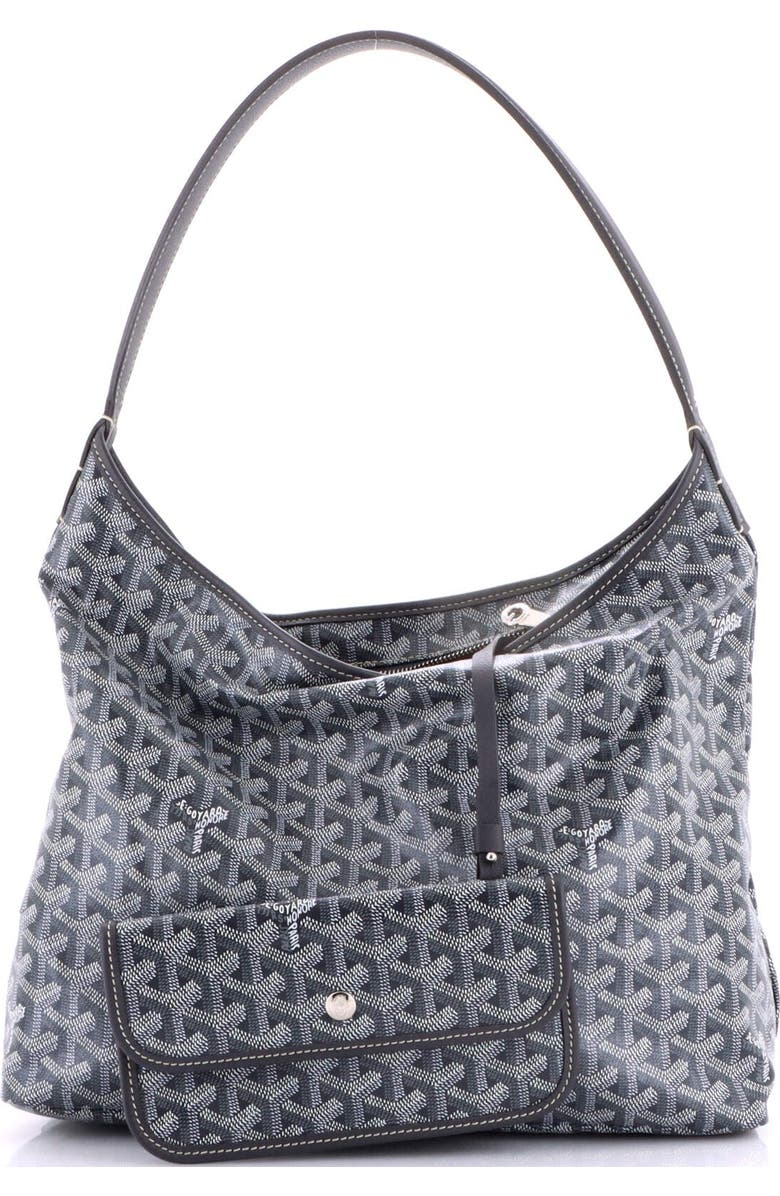 Pre-Owned Goyard Boheme Hobo Coated Canvas, Alternate, color, Gray