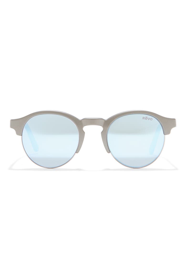 Reign 49mm Round Sunglasses, Main, color, MATTE PEWTER