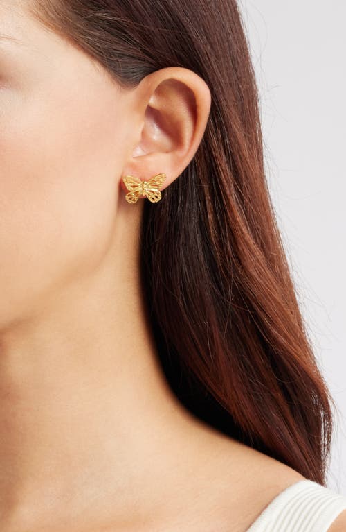 Ki-ele Taylor Butterfly Stud Earrings In Gold