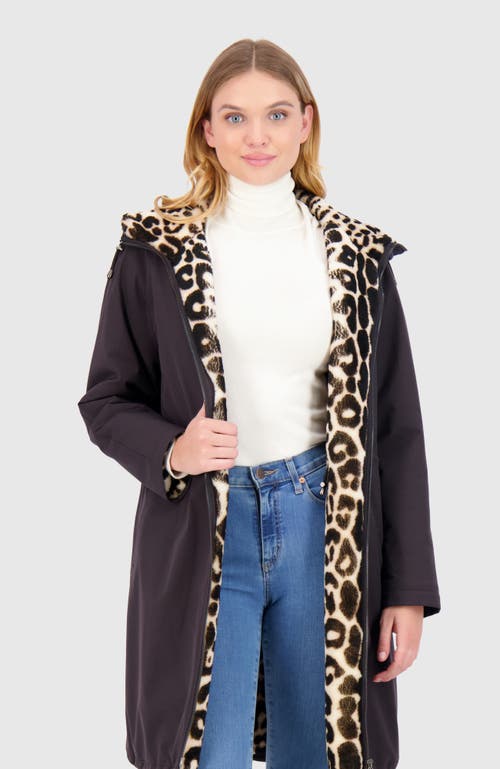 Gorski Shearling Lamb Parka Reversible To Nylon In Black
