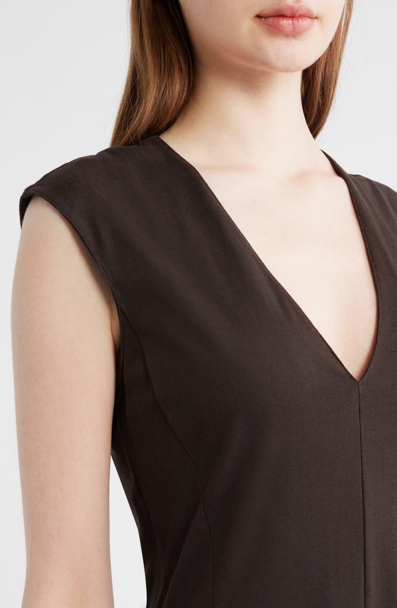 FRAME The Studio Cotton Midi Dress, Alternate, color, Mocha