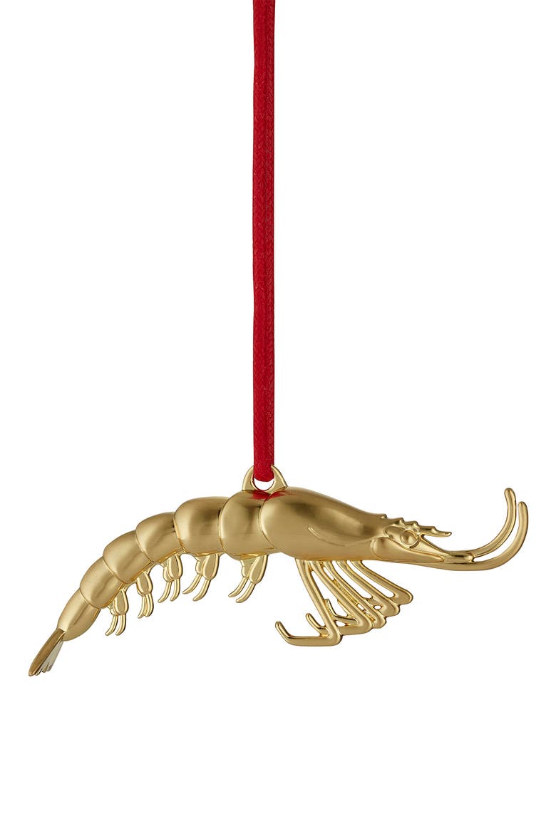 Christmas Shrimp Ornament, Main, color, GOLD
