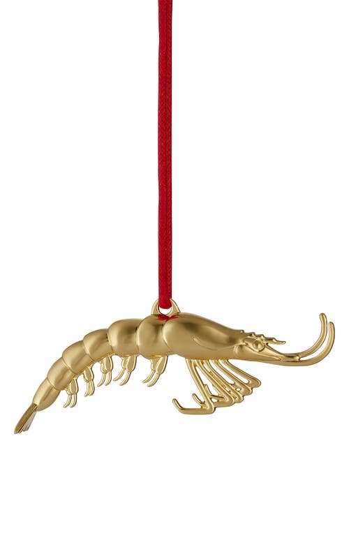 Waterford Christmas Shrimp Ornament in Gold 