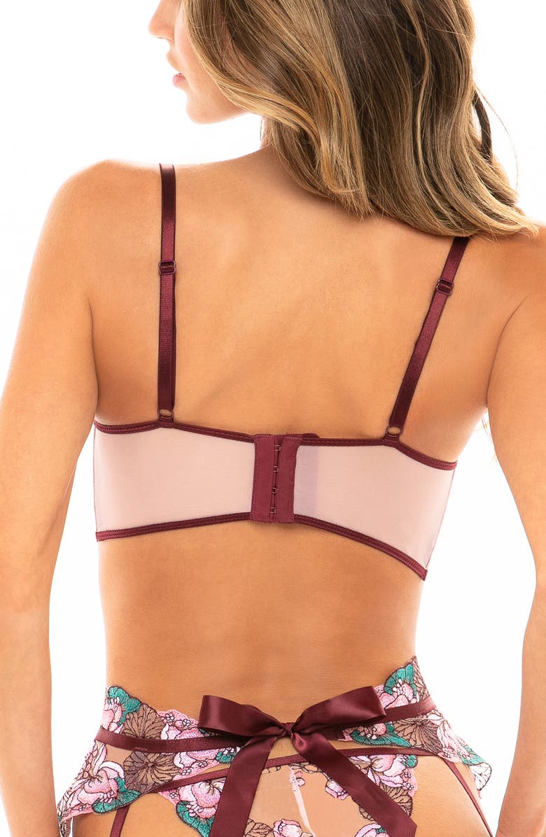 Oh La La Cheri Annette Underwire Bra, Thong & Garter Belt Set, Alternate, color, 