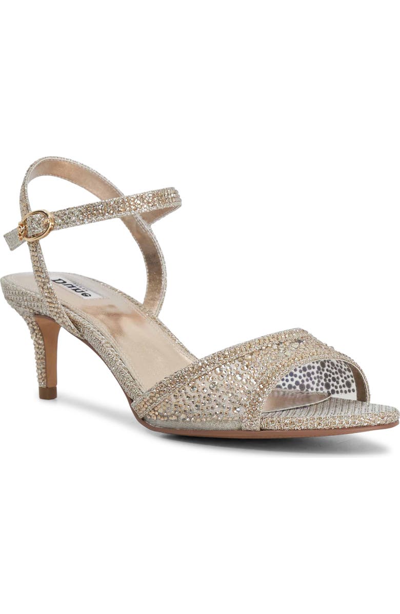 Dune London Manicure Ankle Strap Sandal, Main, color, Gold