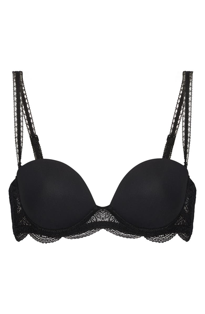 Simone Perele Karma Underwire Strapless Plunge Bra, Main, color, Black