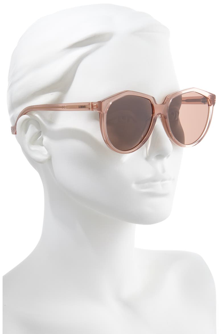59mm Cat Eye Sunglasses, Alternate, color, SHINY PINK/ ROSE