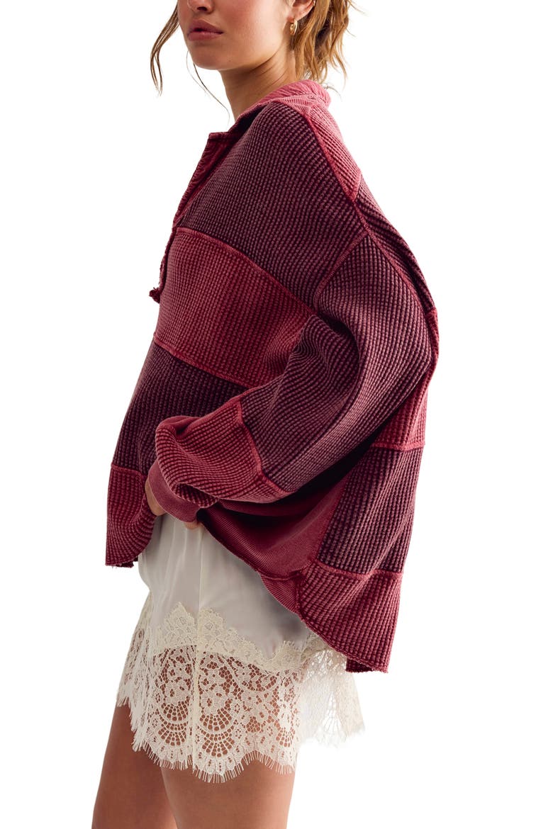Rainn Thermal Knit Top, Alternate, color, PINK COMBO