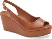 Bottero Slingback Peep Toe Wedge