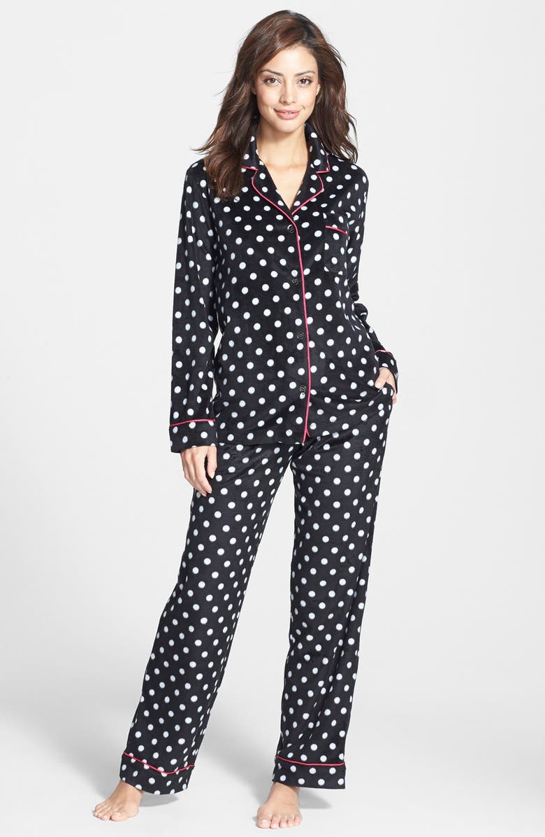 DKNY Long Sleeve Microfleece Pajamas, Alternate, color, 