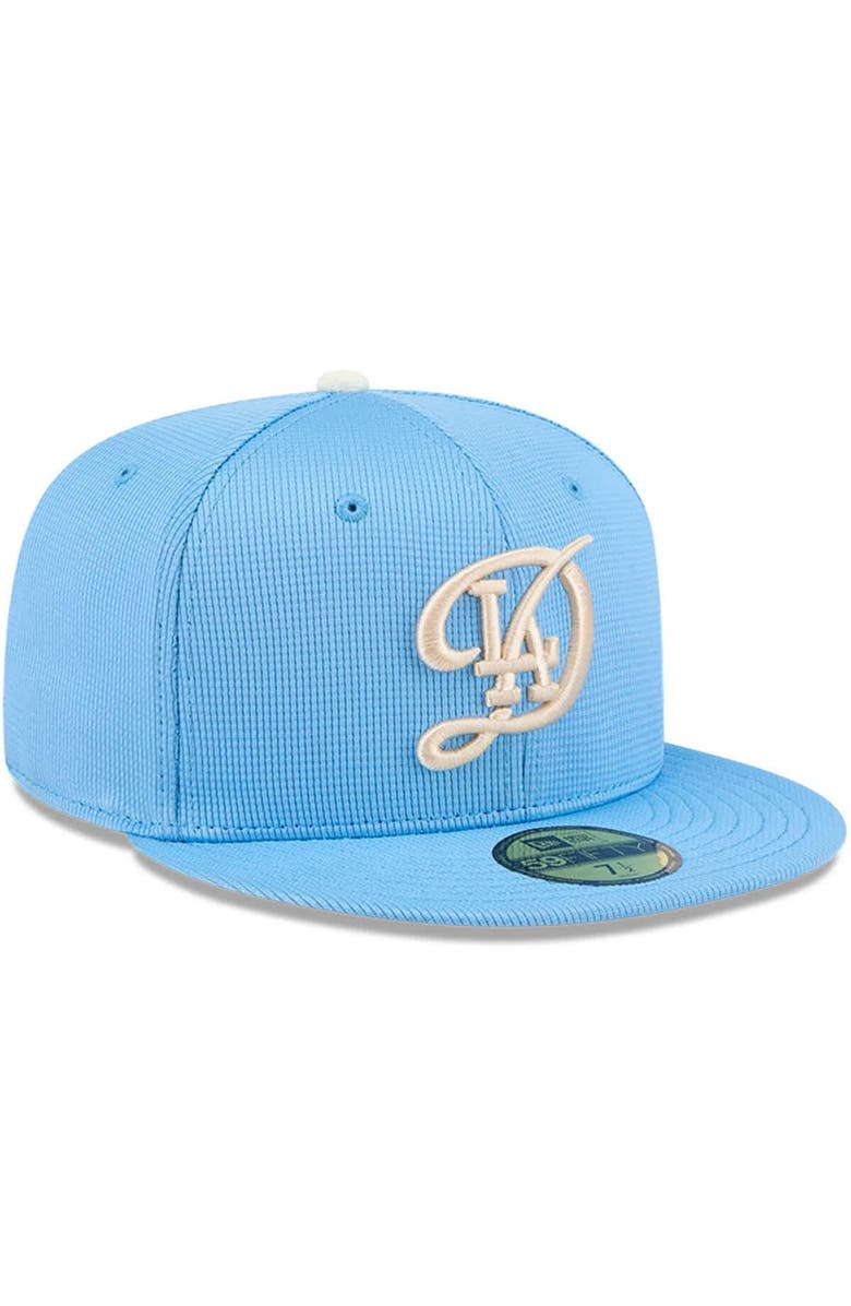 New Era Men's New Era Light Blue Los Angeles Dodgers City Connect Batting Practice 59FIFTY Fitted Hat, Alternate, color, Light Blue