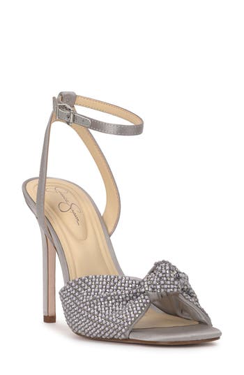 Jessica Simpson Ohela Ankle Strap Sandal In Pewter
