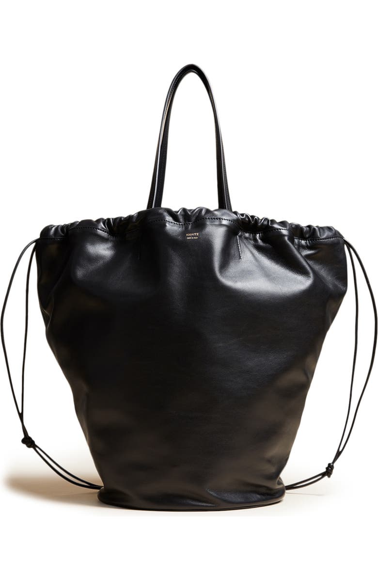 Khaite Medium Osa Drawstring Leather Tote, Main, color,