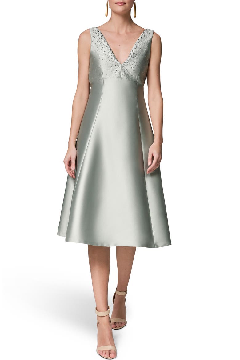 Sleeveless A-Line Dress, Main, color, BLUE FROST