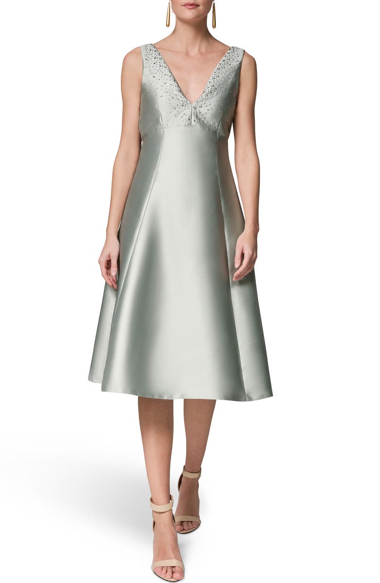 Donna Karan New York Sleeveless A-Line Dress, Main, color, Blue Frost