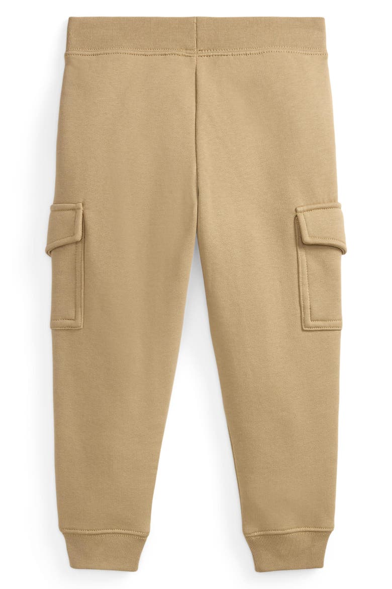 Kids' Fleece Cargo Joggers, Alternate, color, CLASSIC KHAKI
