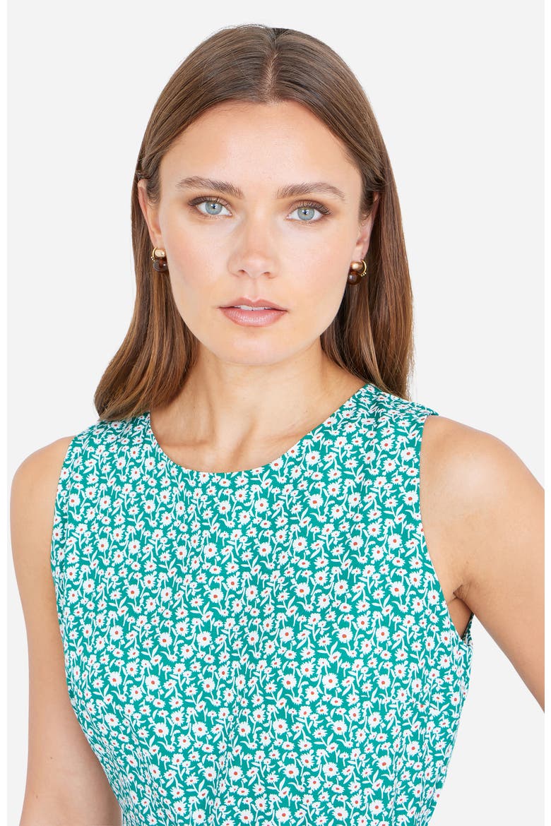 Ditsy Culotte Jumpsuit, Alternate, color, Green