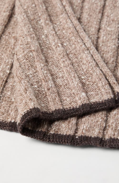 Brunello Cucinelli Cashmere Knit Scarf In Brown